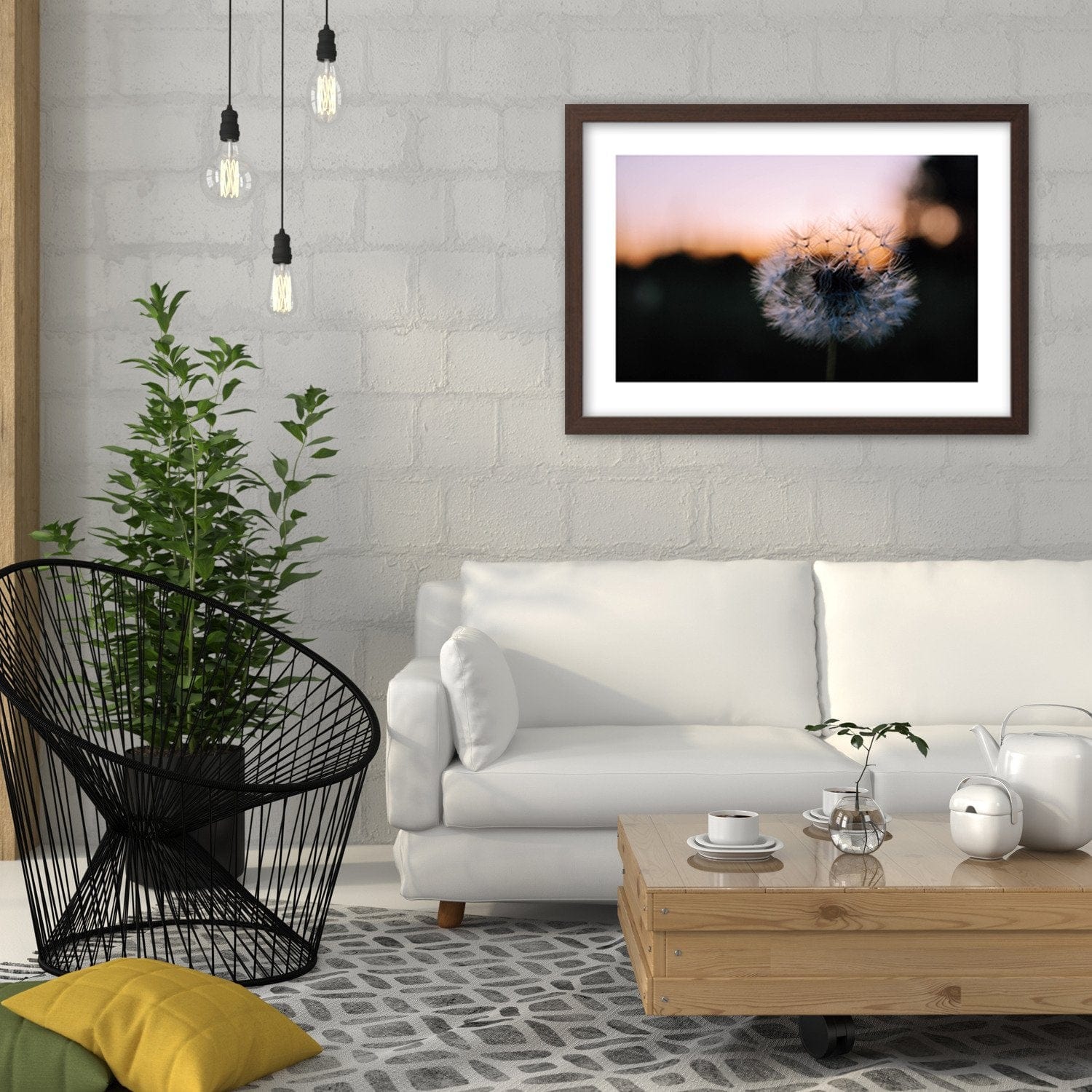 Glezna brūnā rāmī - One Of Dandelion Home Trends DECO