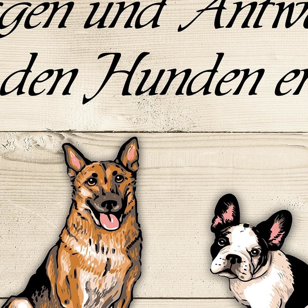 Glezna brūnā rāmī - Operative Part Of Two Dogs Home Trends DECO