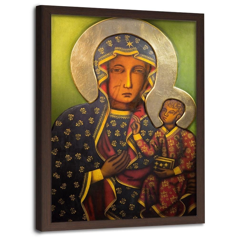 Glezna brūnā rāmī - Our Lady Of Czestochowa Home Trends DECO