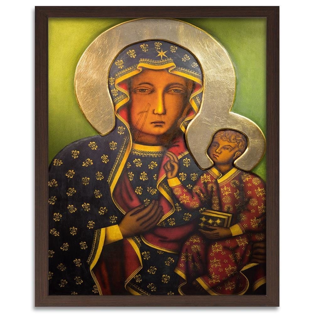 Glezna brūnā rāmī - Our Lady Of Czestochowa Home Trends DECO