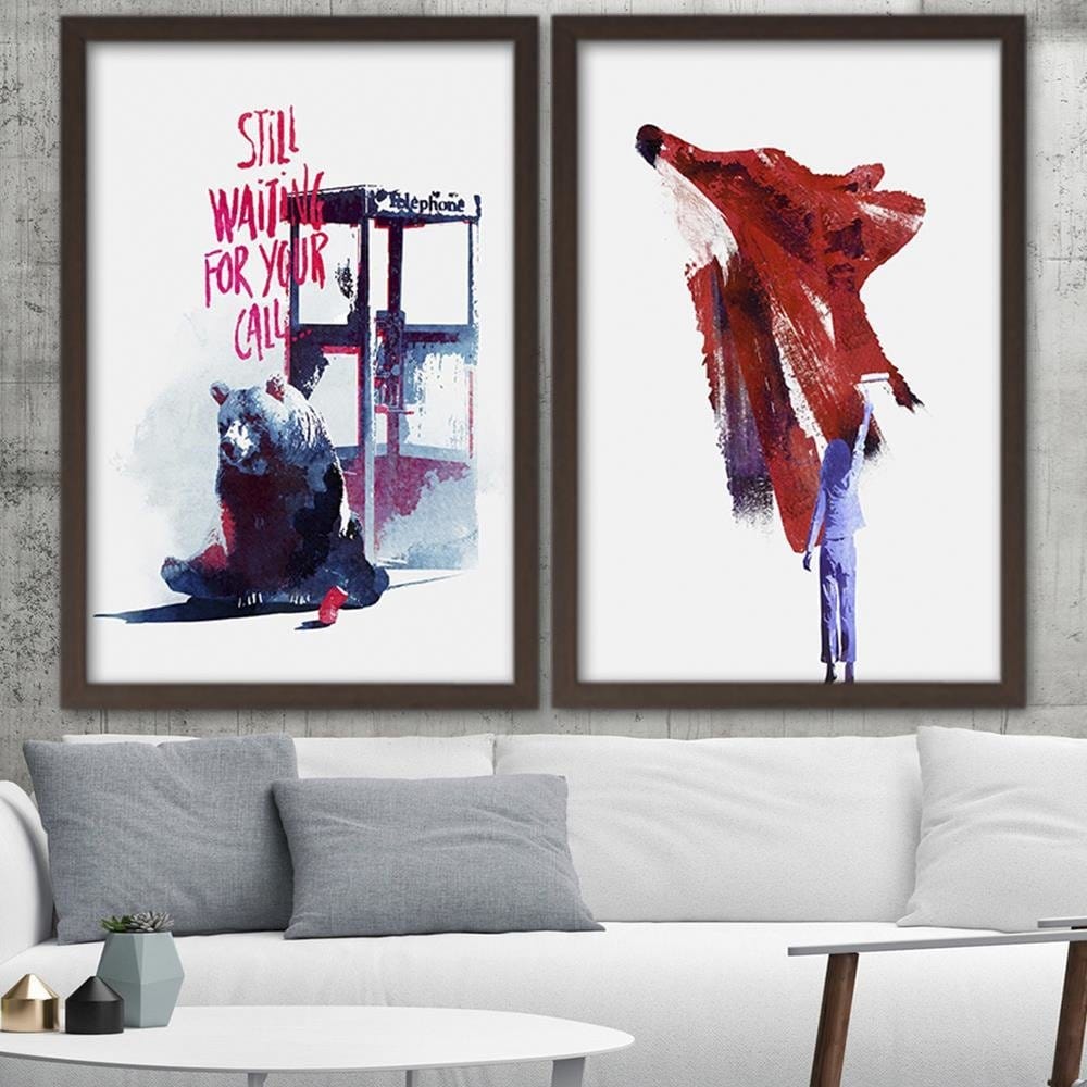 Glezna brūnā rāmī - Painted November  Home Trends DECO