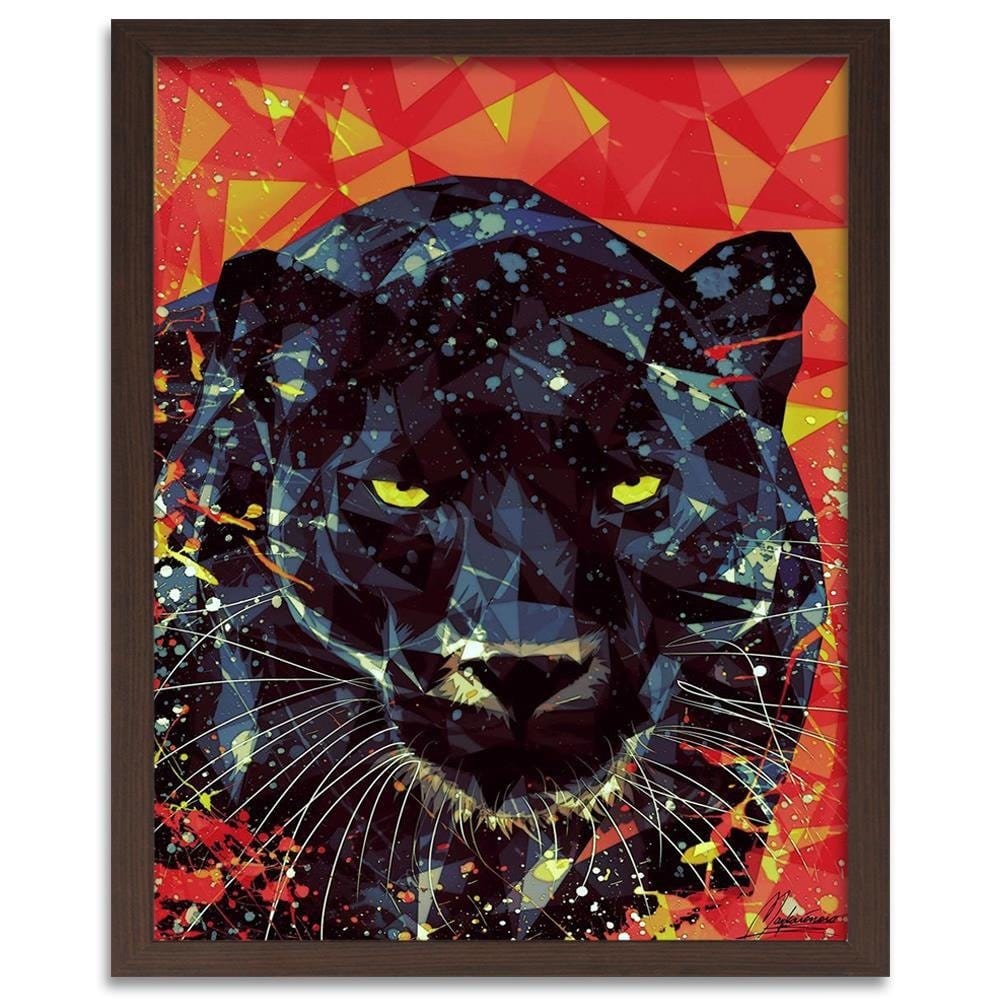 Glezna brūnā rāmī - Painted Panther Home Trends DECO