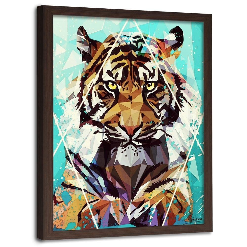 Glezna brūnā rāmī - Painted Tiger Home Trends DECO