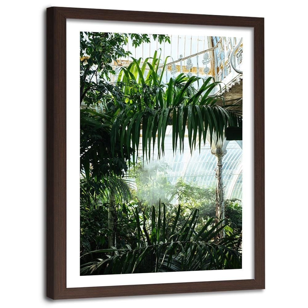 Glezna brūnā rāmī - Palm House Home Trends DECO