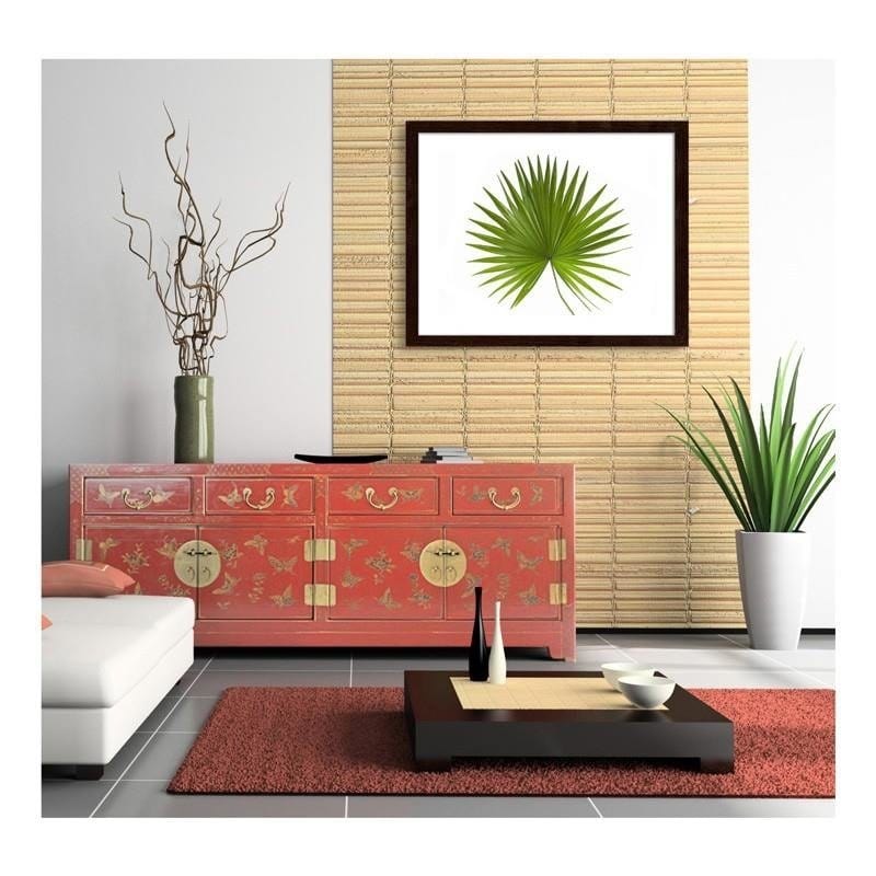 Glezna brūnā rāmī - Palm leaf Home Trends DECO