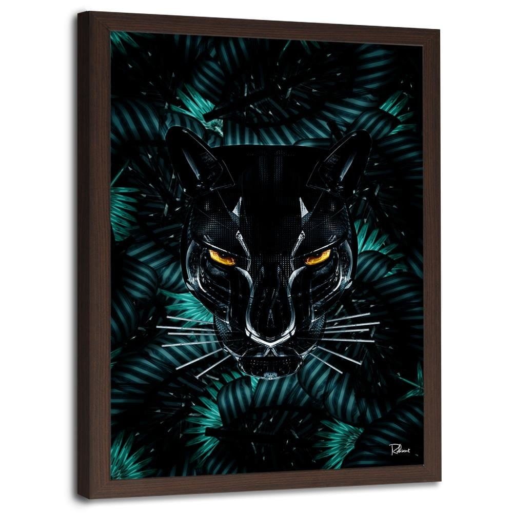 Glezna brūnā rāmī - Panther Modern Black Home Trends DECO