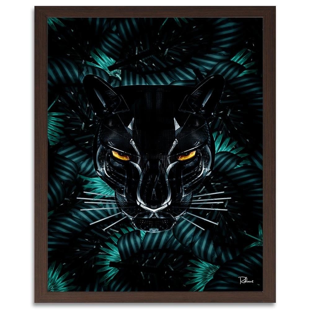 Glezna brūnā rāmī - Panther Modern Black Home Trends DECO