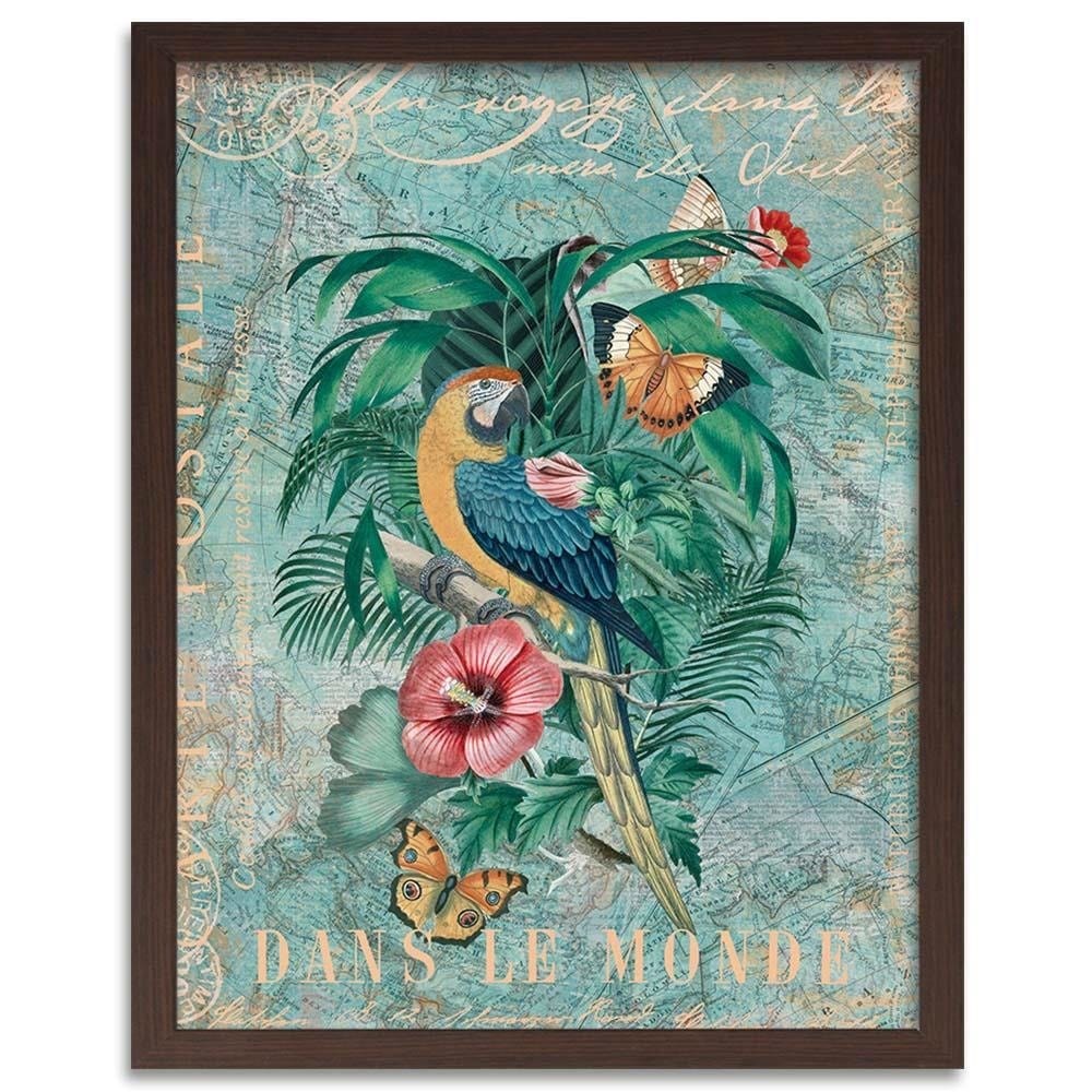 Glezna brūnā rāmī - Paradise Climate Home Trends DECO