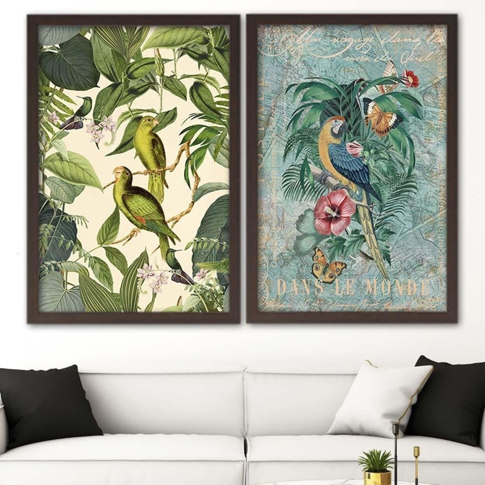 Glezna brūnā rāmī - Paradise Climate Home Trends DECO