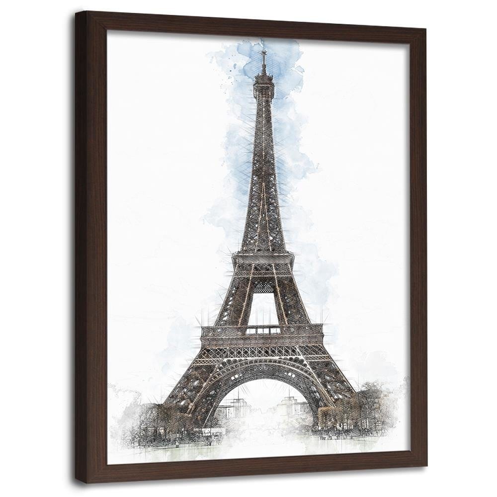 Glezna brūnā rāmī - Paris Artwork Brown Home Trends DECO