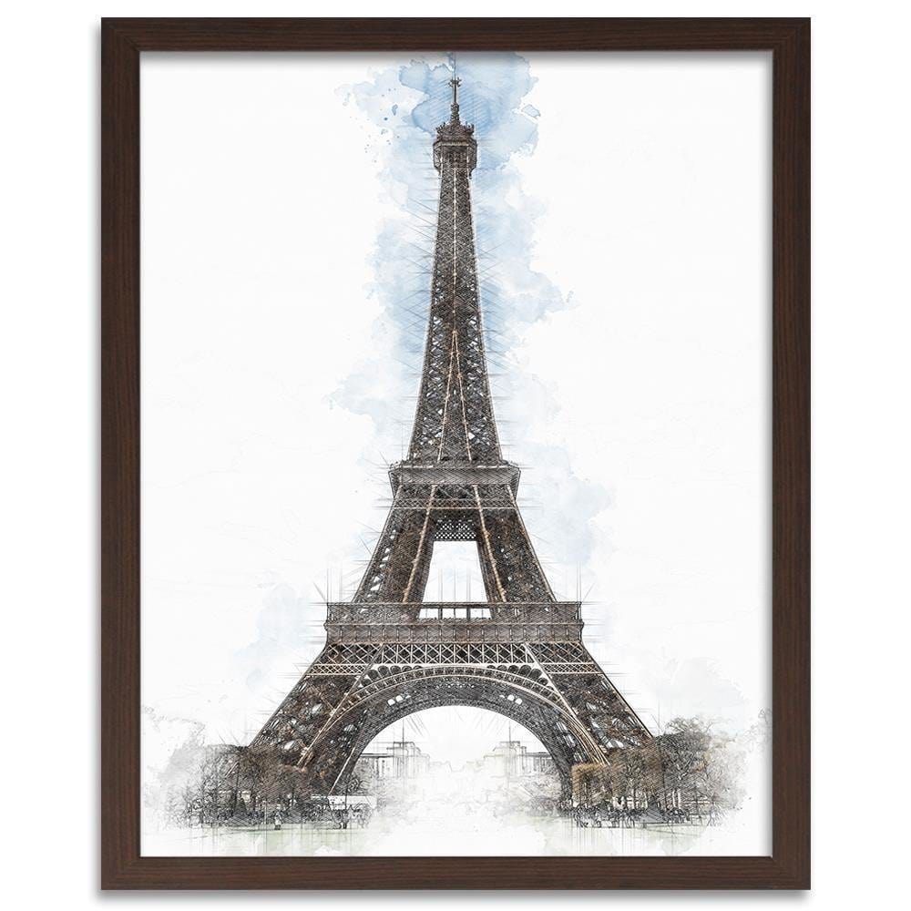 Glezna brūnā rāmī - Paris Artwork Brown Home Trends DECO