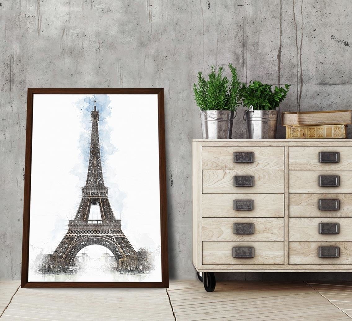 Glezna brūnā rāmī - Paris Artwork Brown Home Trends DECO