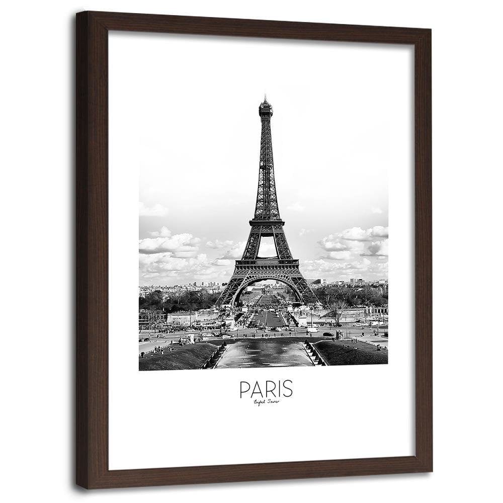 Glezna brūnā rāmī - Paris Eiffel Tower Home Trends DECO