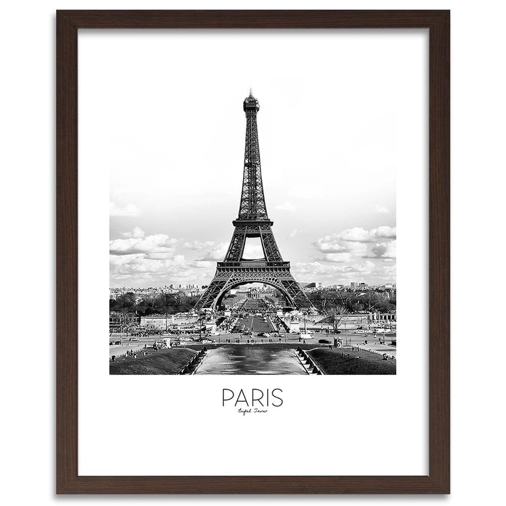 Glezna brūnā rāmī - Paris Eiffel Tower Home Trends DECO