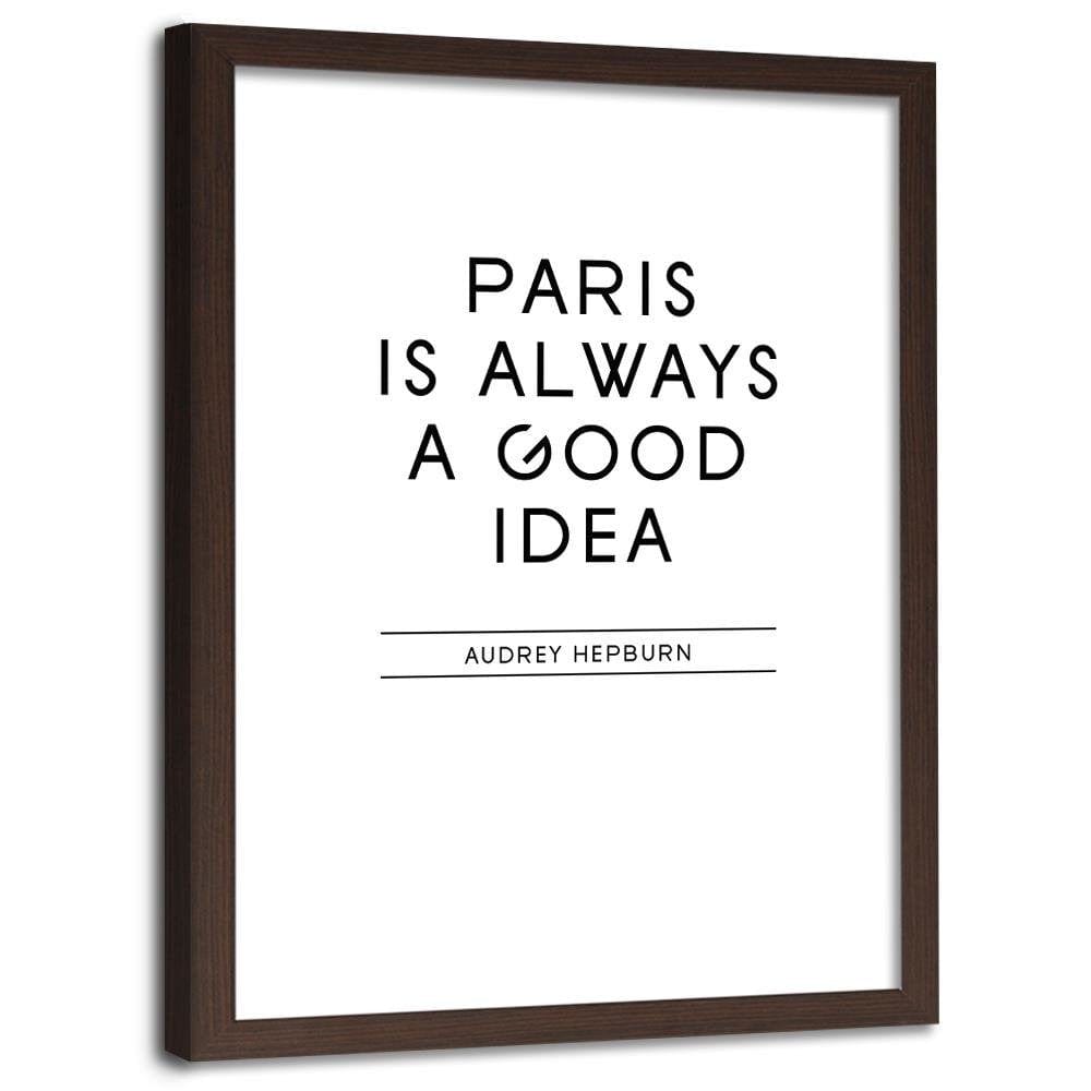 Glezna brūnā rāmī - Paris Is A Good Idea Home Trends DECO