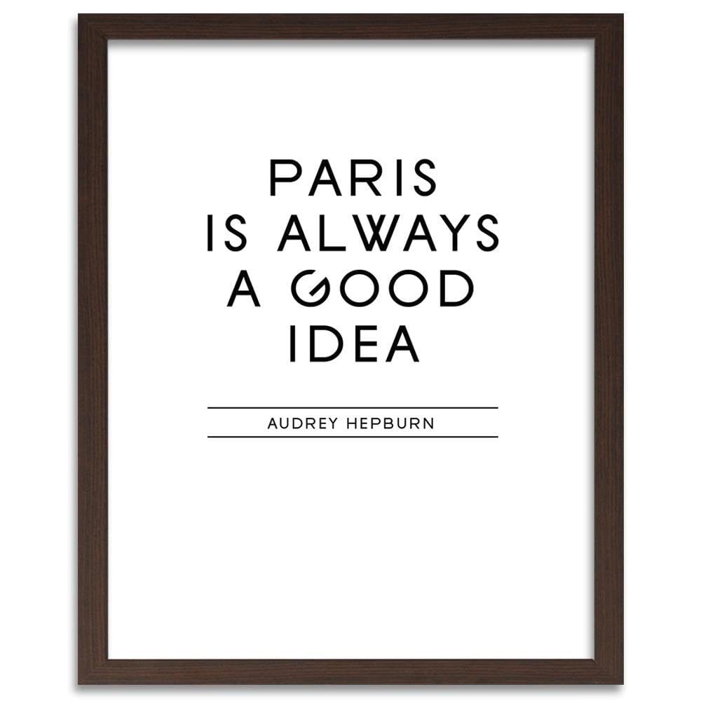 Glezna brūnā rāmī - Paris Is A Good Idea Home Trends DECO