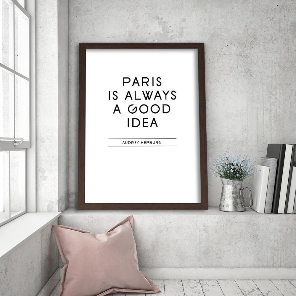 Glezna brūnā rāmī - Paris Is A Good Idea Home Trends DECO