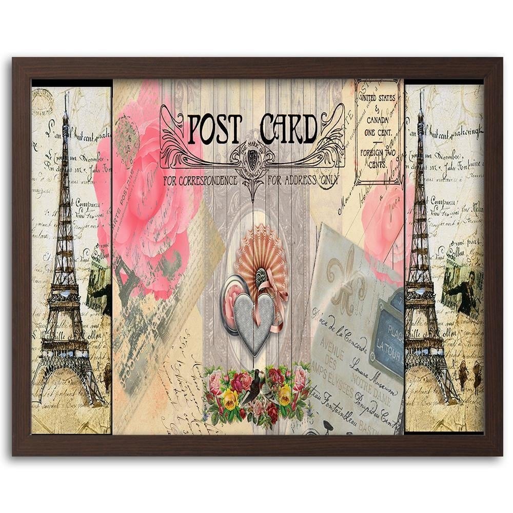 Glezna brūnā rāmī - Paris Post Card Home Trends DECO