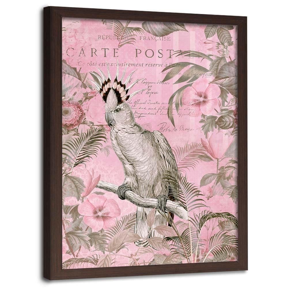 Glezna brūnā rāmī - Parrot Queen Home Trends DECO
