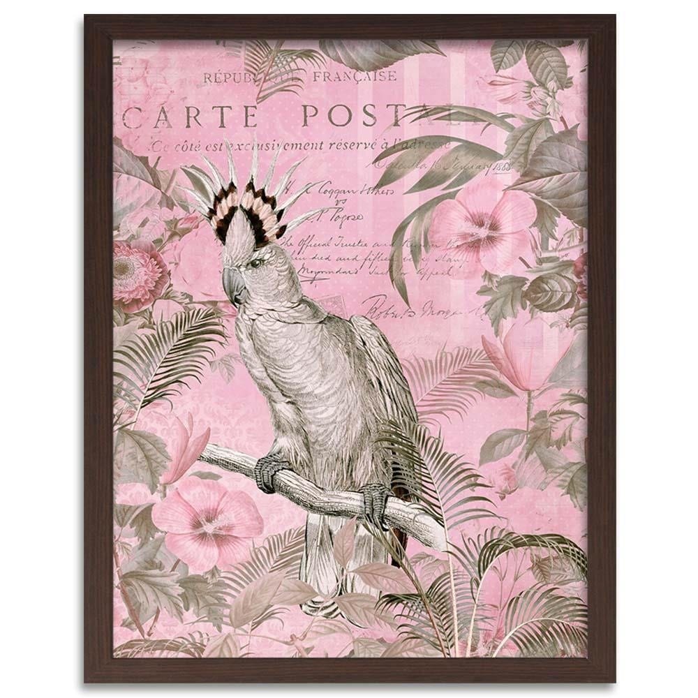 Glezna brūnā rāmī - Parrot Queen Home Trends DECO