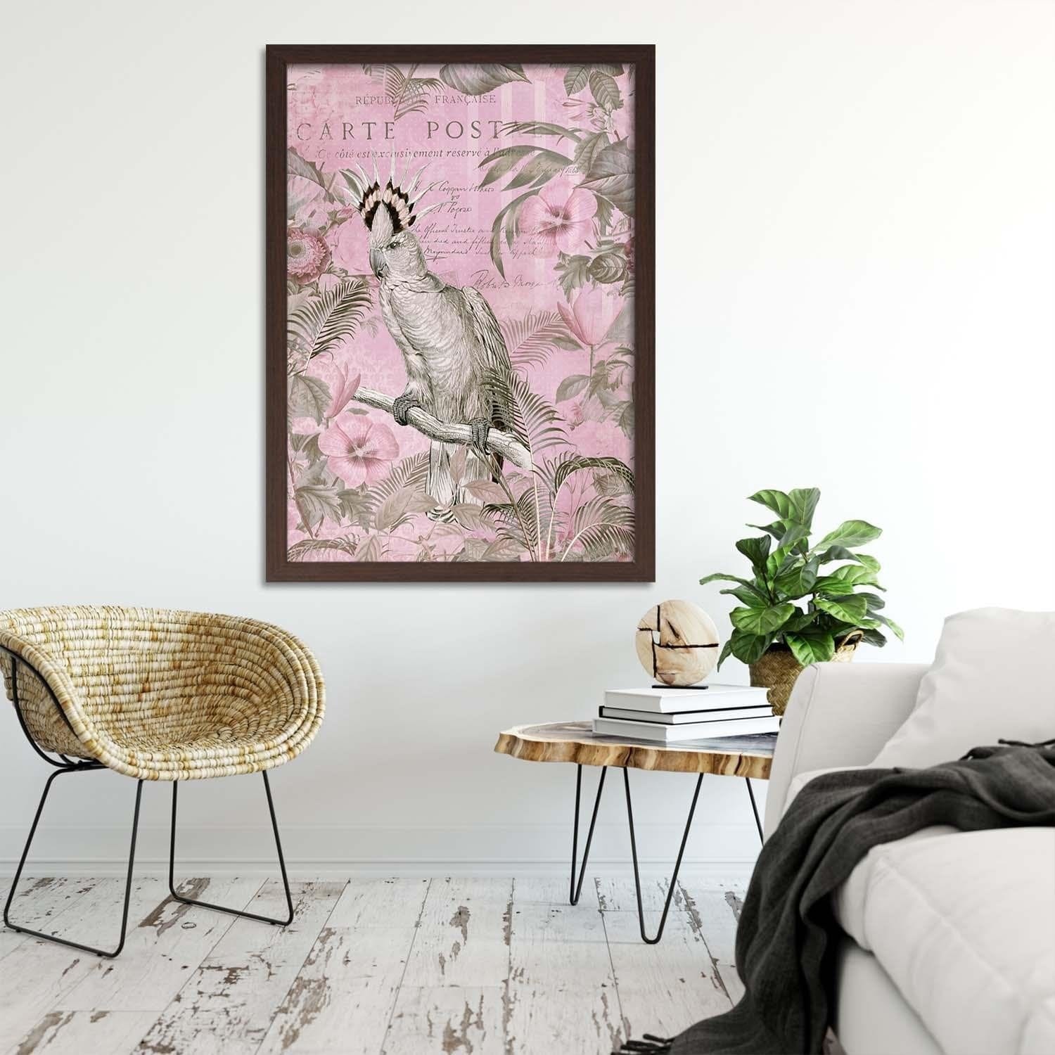 Glezna brūnā rāmī - Parrot Queen Home Trends DECO