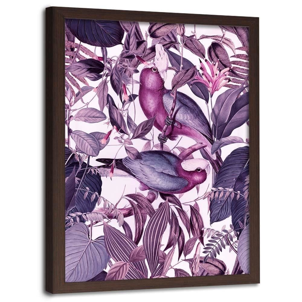 Glezna brūnā rāmī - Parrots Home Trends DECO