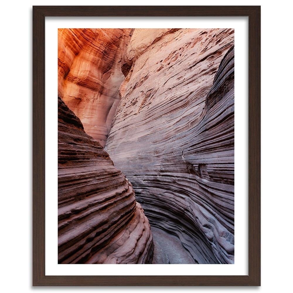 Glezna brūnā rāmī - Pass Between The Rocks Home Trends DECO