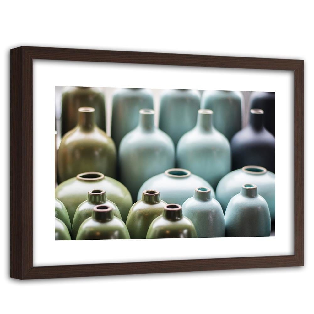 Glezna brūnā rāmī - Pastel Vase Home Trends DECO