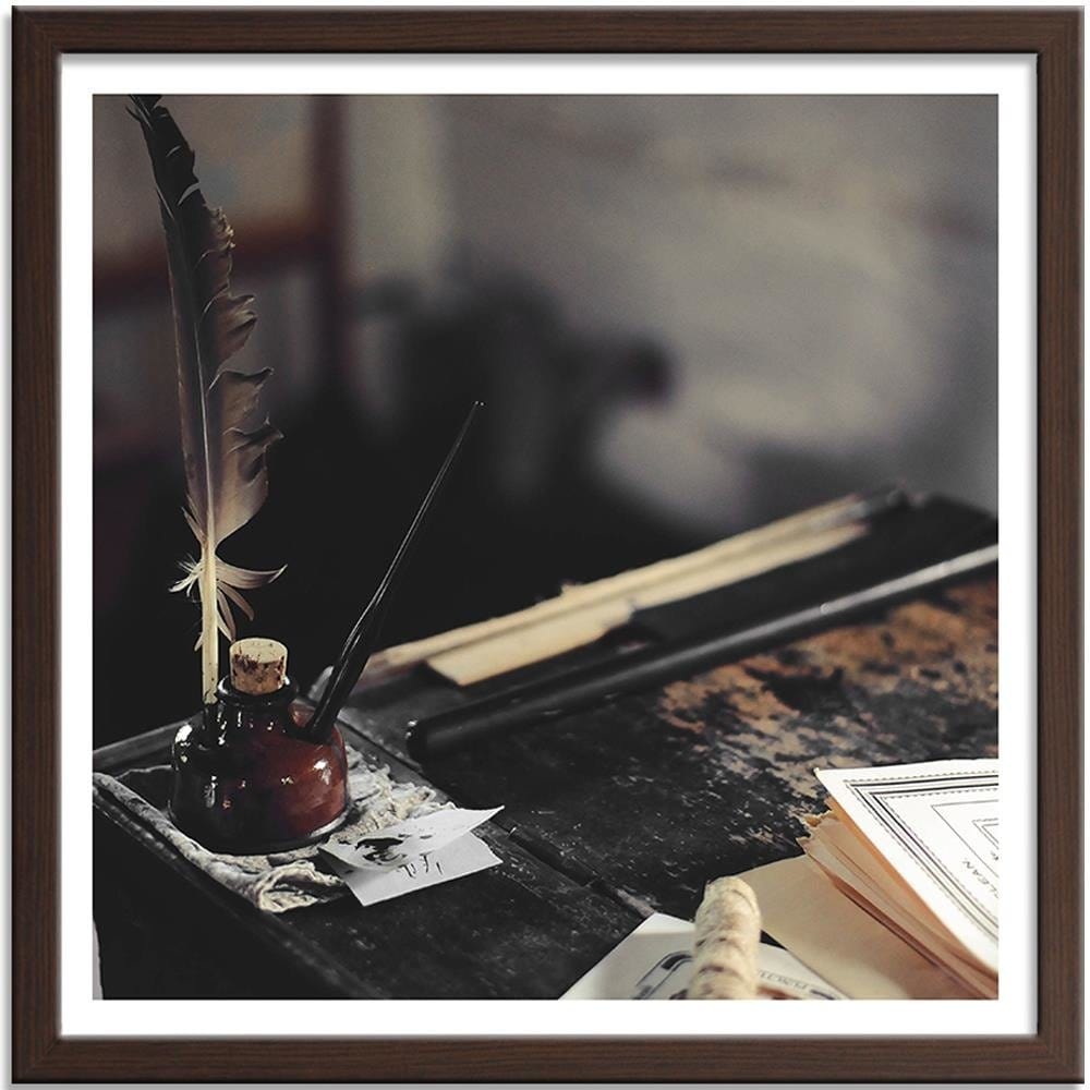 Glezna brūnā rāmī - Pen And Inkwell Home Trends DECO