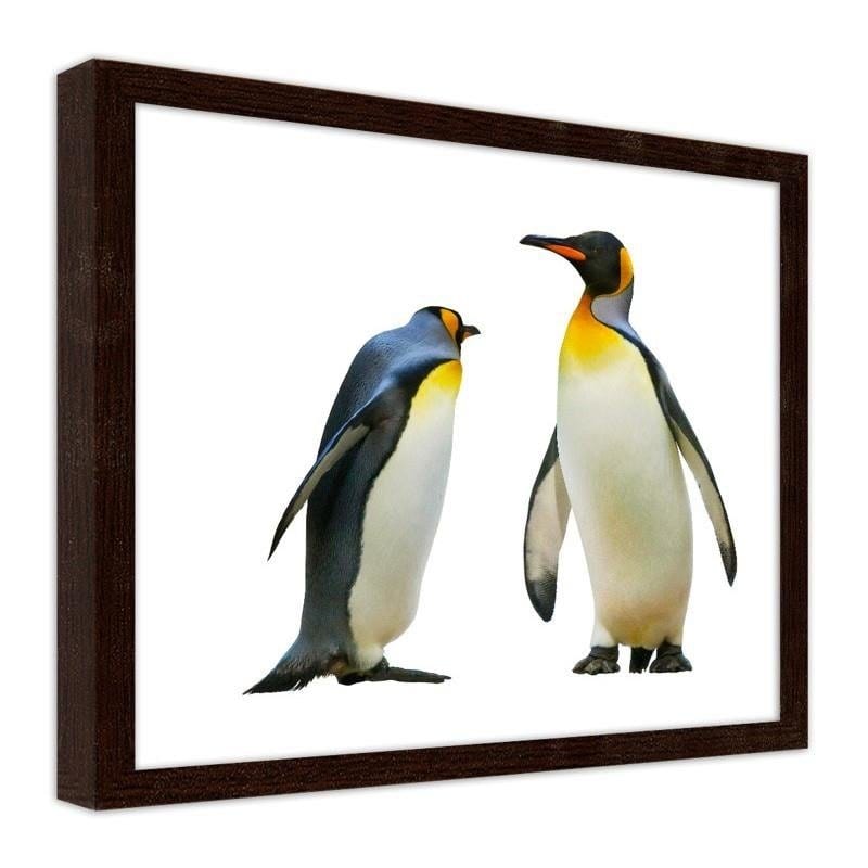 Glezna brūnā rāmī - Penguins Home Trends DECO