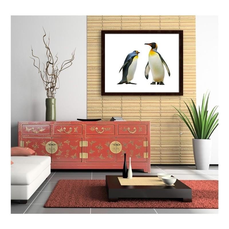 Glezna brūnā rāmī - Penguins Home Trends DECO