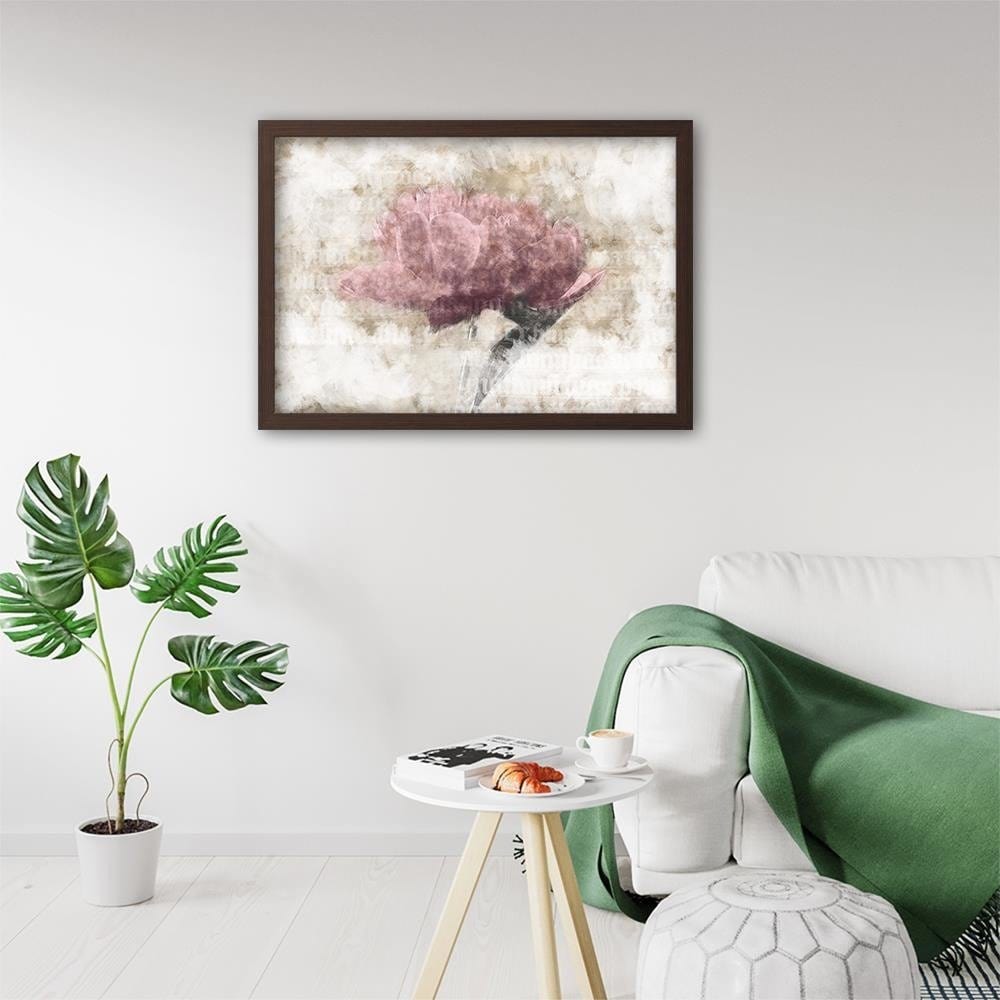Glezna brūnā rāmī - Pink Abstraction Home Trends DECO