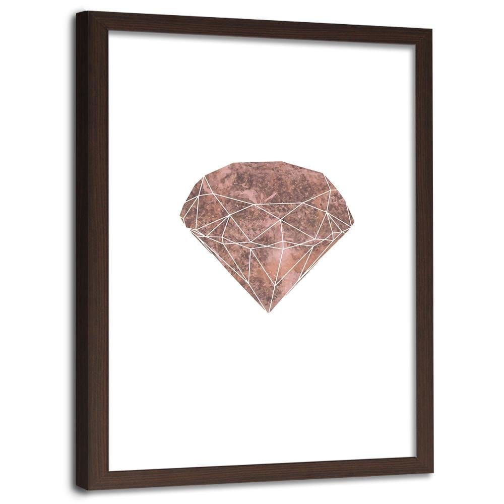 Glezna brūnā rāmī - Pink Diamond Home Trends DECO