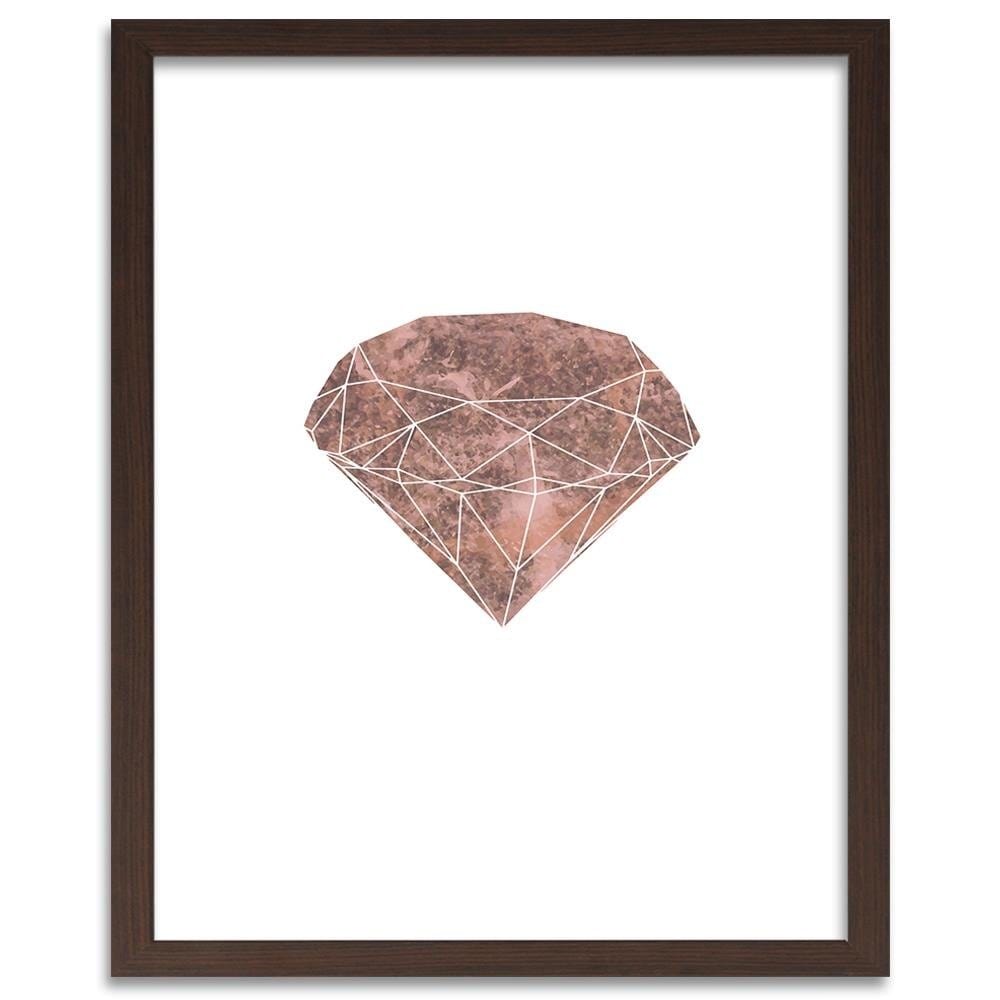 Glezna brūnā rāmī - Pink Diamond Home Trends DECO