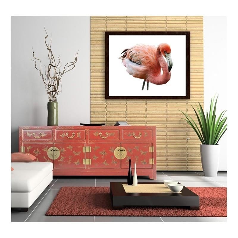 Glezna brūnā rāmī - Pink flamingo Home Trends DECO