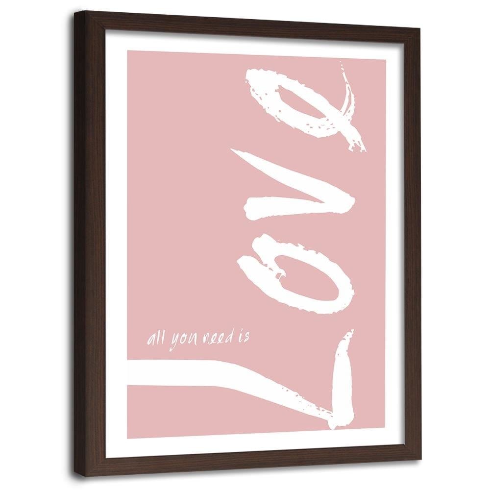 Glezna brūnā rāmī - Pink Love Home Trends DECO