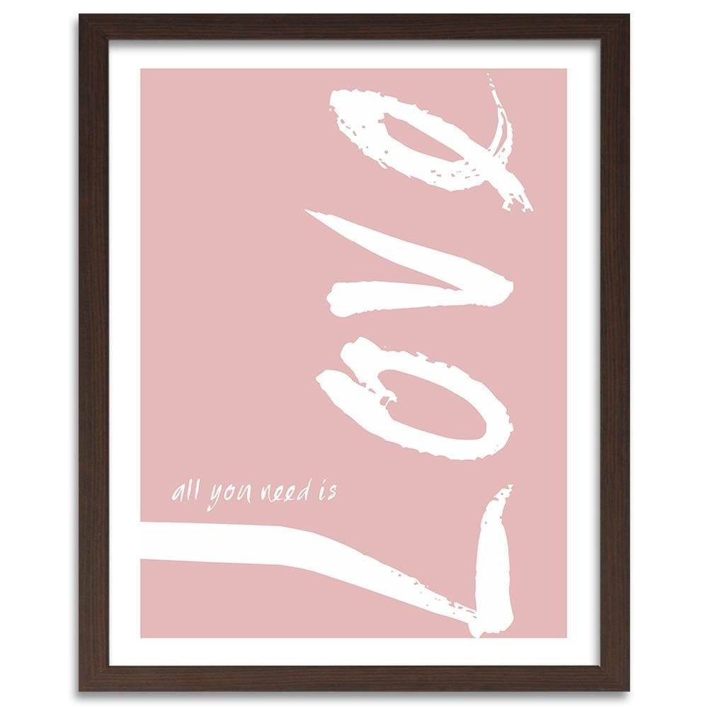 Glezna brūnā rāmī - Pink Love Home Trends DECO