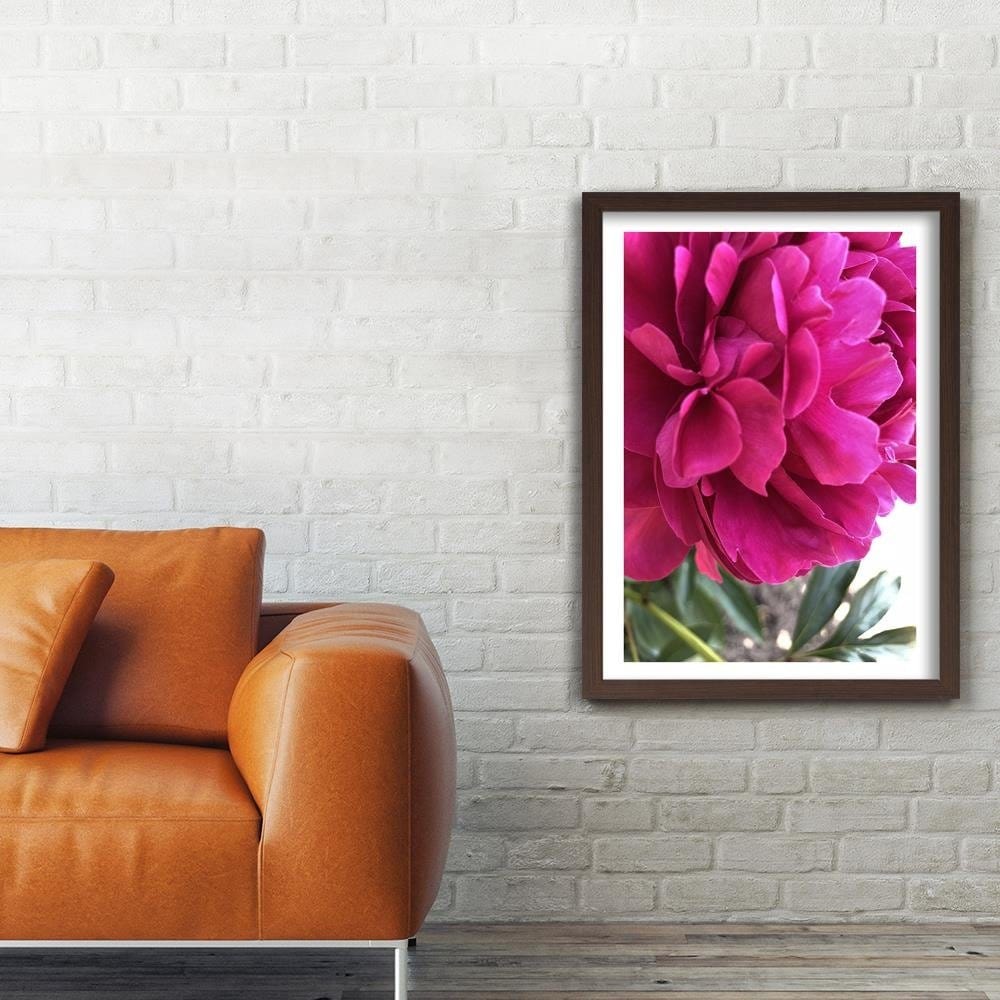 Glezna brūnā rāmī - Pink Peony Home Trends DECO