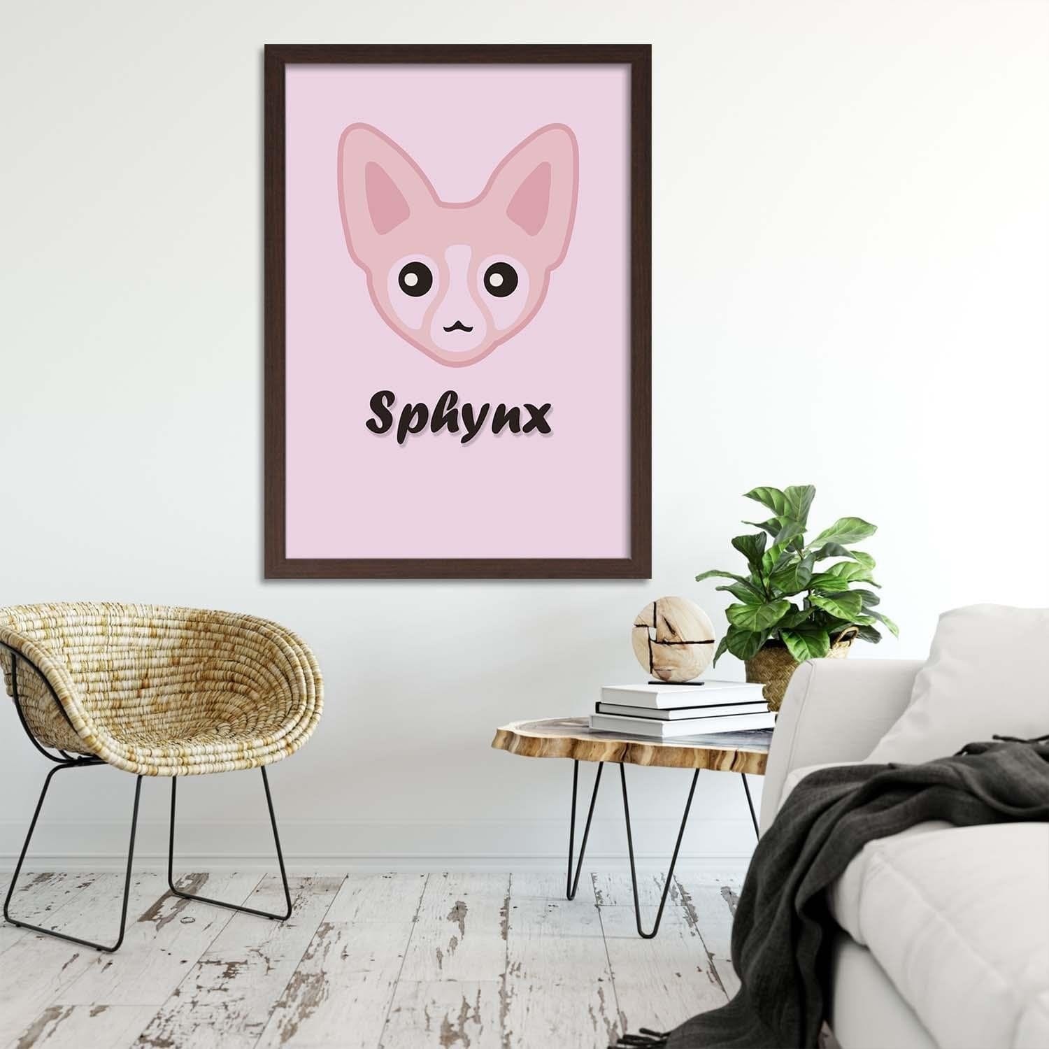 Glezna brūnā rāmī - Pink Sphinx Home Trends DECO