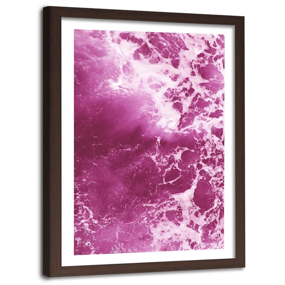 Glezna brūnā rāmī - Pink Waves Home Trends DECO