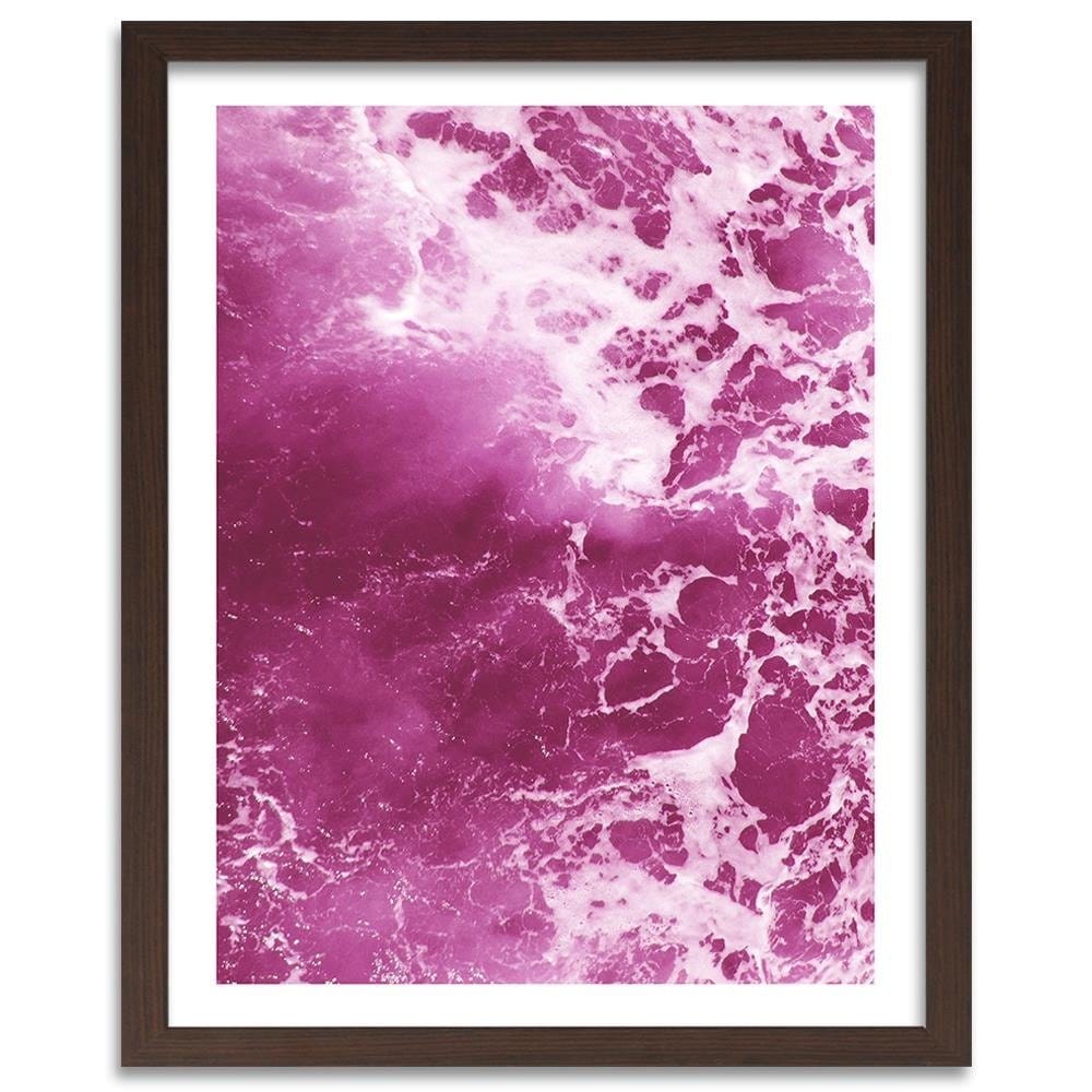 Glezna brūnā rāmī - Pink Waves Home Trends DECO