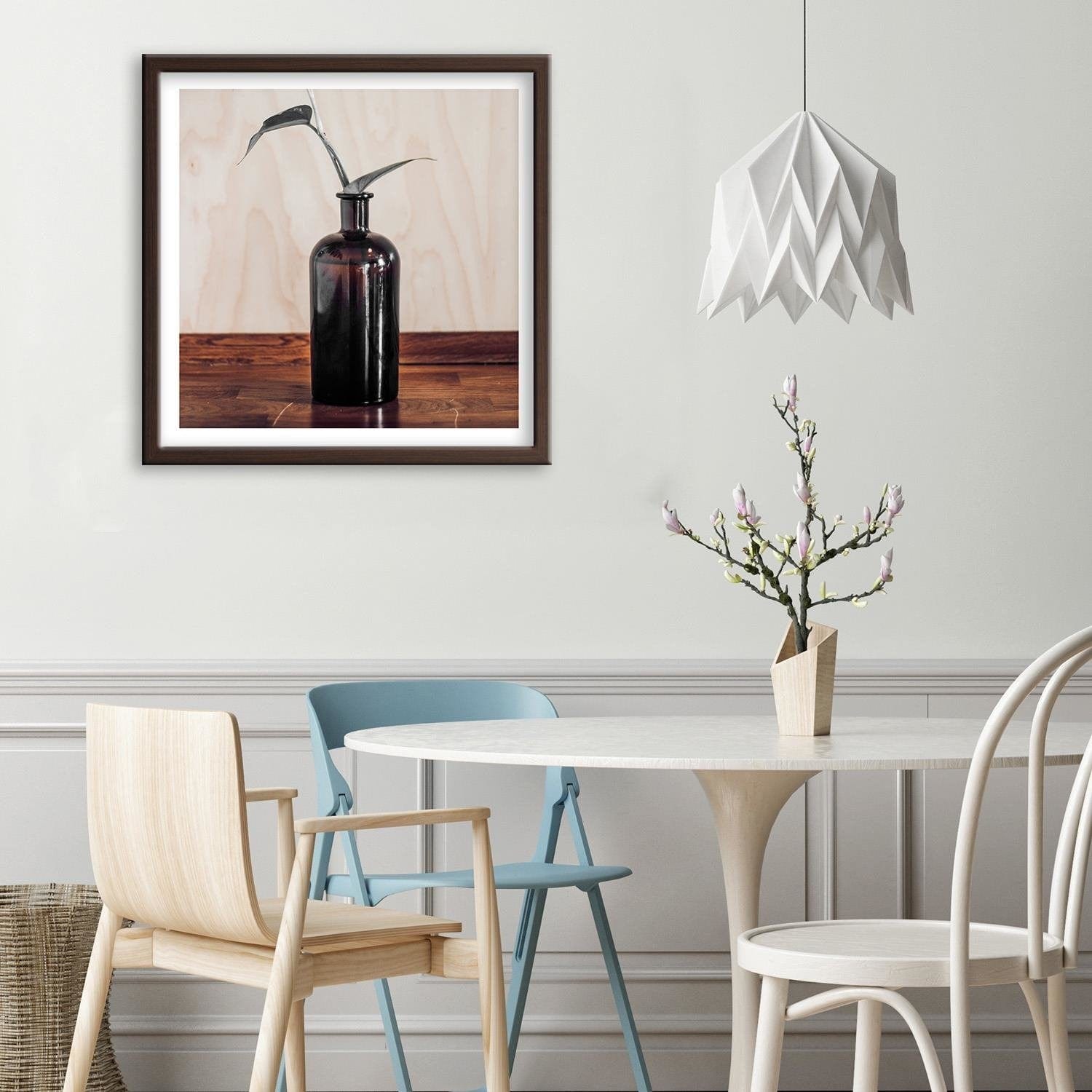 Glezna brūnā rāmī - Plant In A Bottle Home Trends DECO