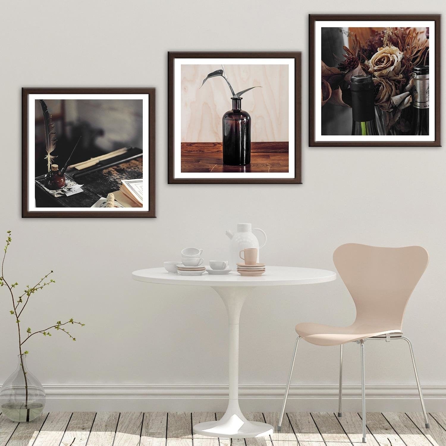 Glezna brūnā rāmī - Plant In A Bottle Home Trends DECO