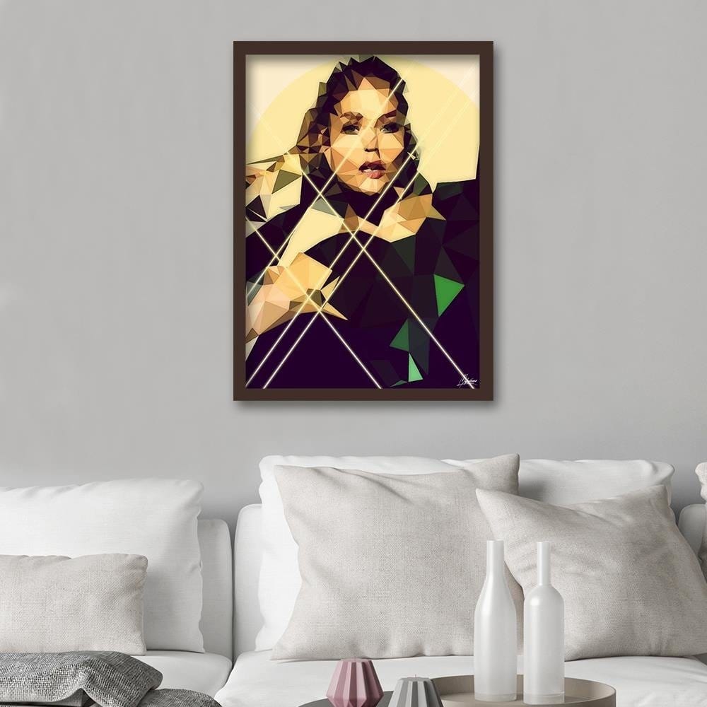 Glezna brūnā rāmī - Portrait Of A Woman Home Trends DECO