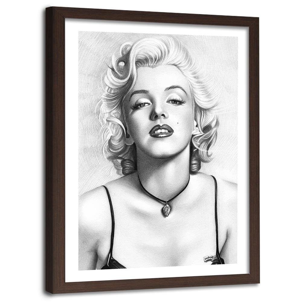 Glezna brūnā rāmī - Portrait Of Marilyn Home Trends DECO