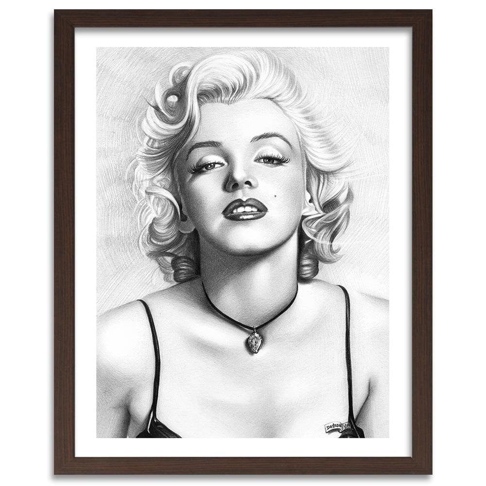 Glezna brūnā rāmī - Portrait Of Marilyn Home Trends DECO