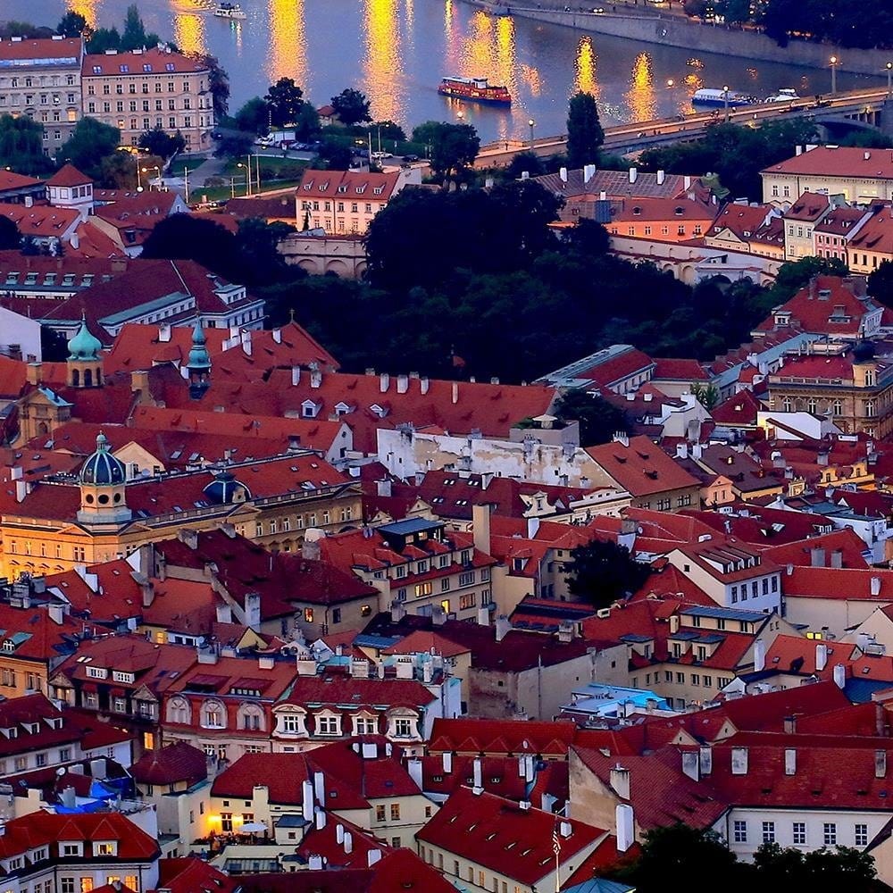 Glezna brūnā rāmī - Prague At Dusk Home Trends DECO