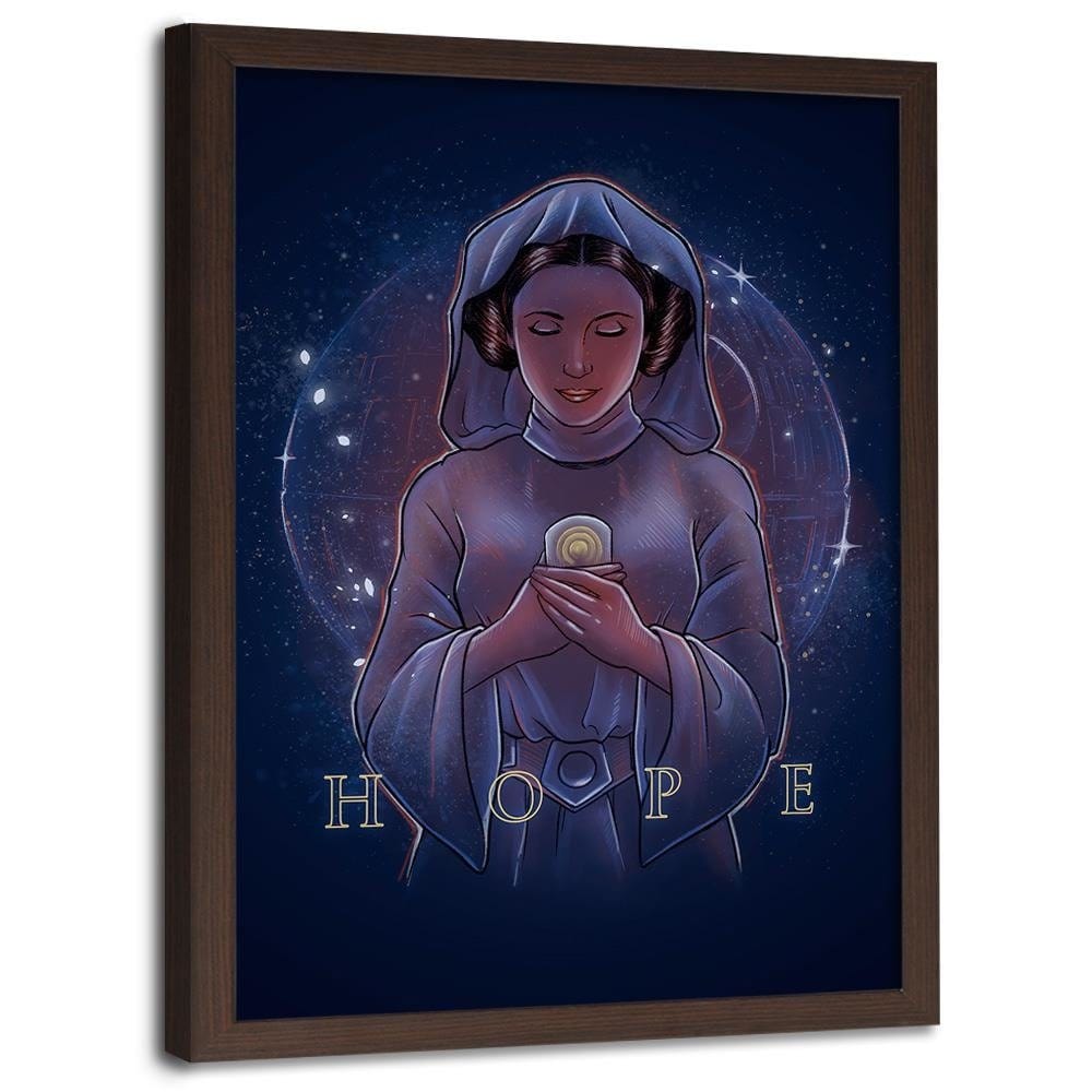 Glezna brūnā rāmī - Princess Hope Home Trends DECO