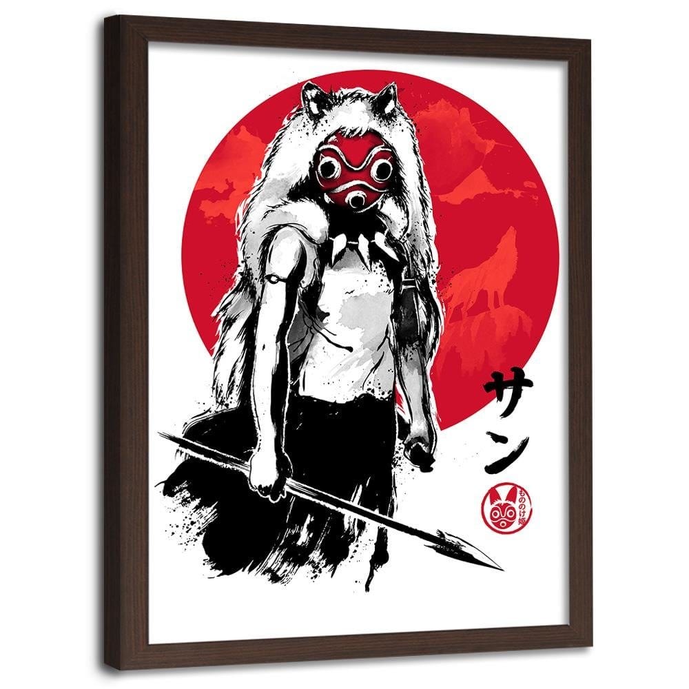 Glezna brūnā rāmī - Princess Of The Forest Image Red Home Trends DECO