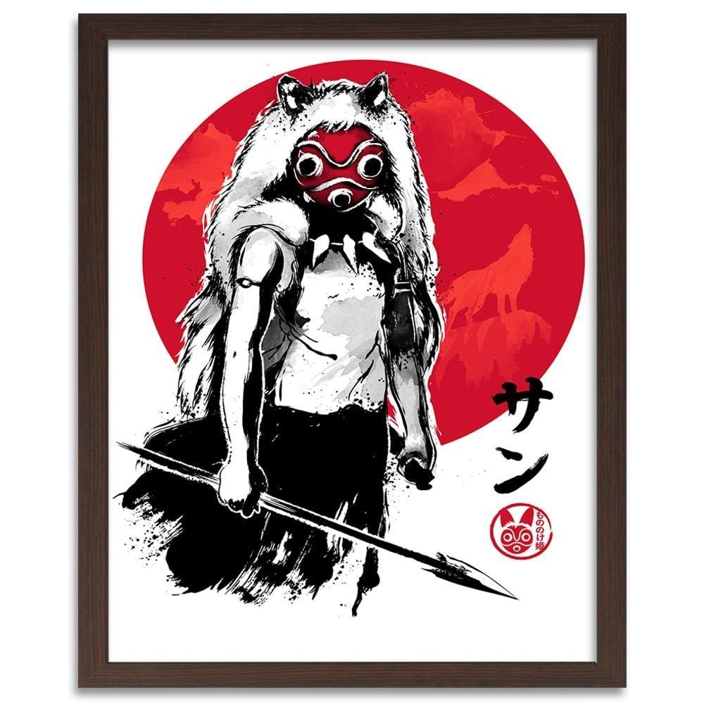 Glezna brūnā rāmī - Princess Of The Forest Image Red Home Trends DECO